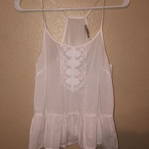 White summer tank top/blouse.